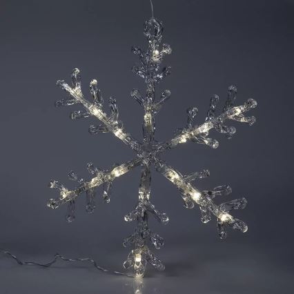 Decoração de janela de Natal LED 16xLED/3xAA branco quente