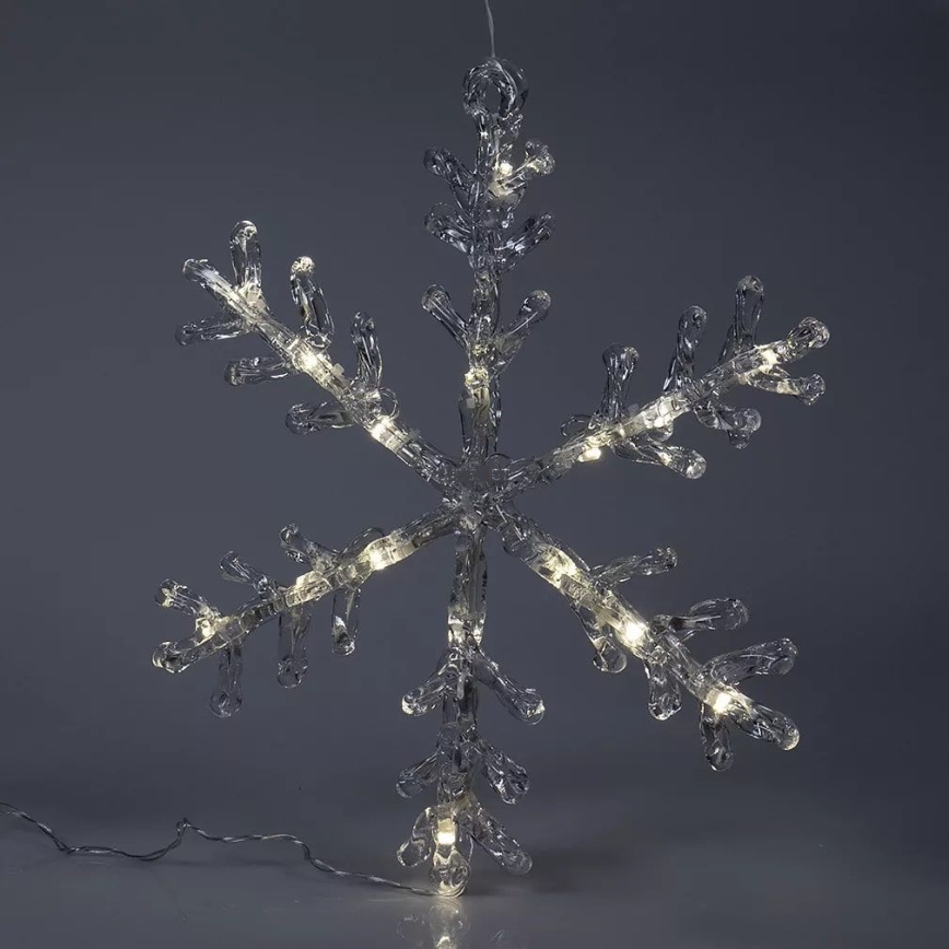 Decoração de janela de Natal LED 16xLED/3xAA branco quente