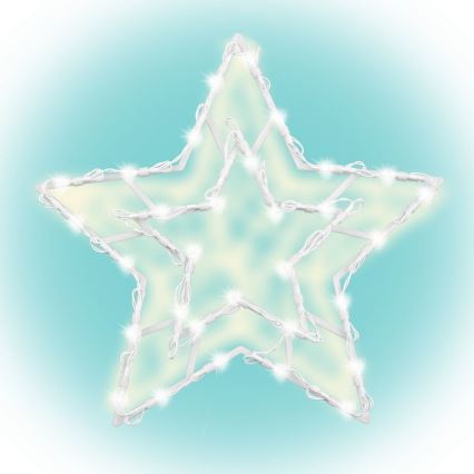 Decoração de janela de Natal LED 35xLED/3xAA branco quente