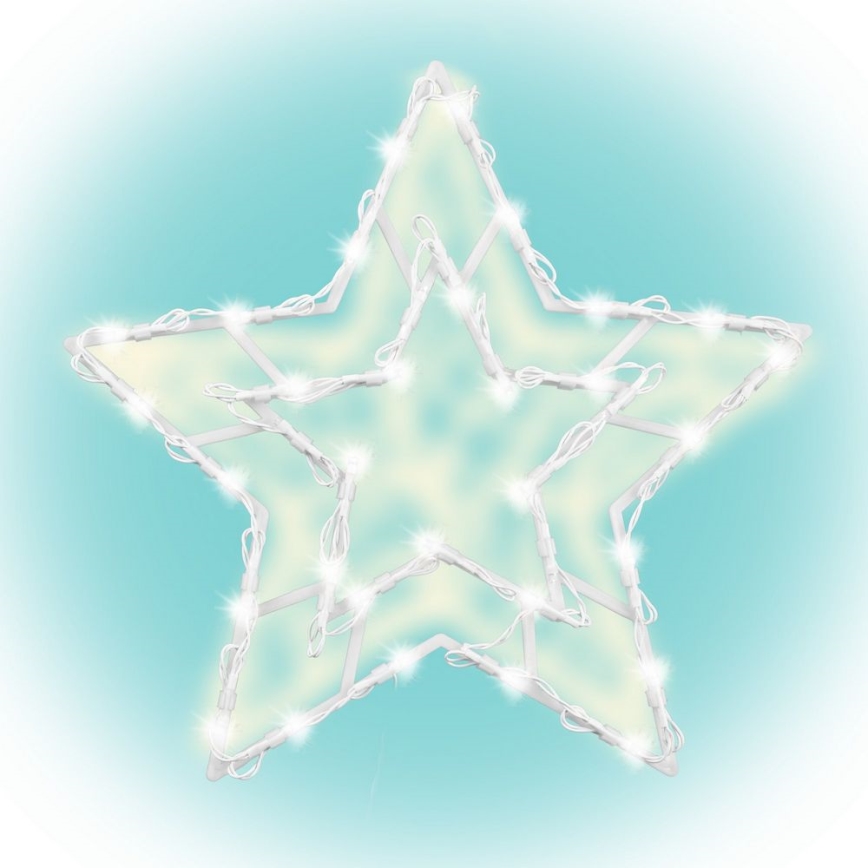 Decoração de janela de Natal LED 35xLED/3xAA branco quente