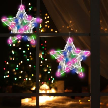 Decoração de janela LED LED/3xAA multicolor