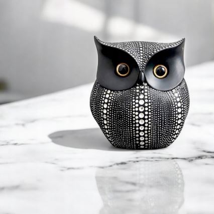 Decoração de mesa 15 cm preta