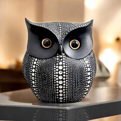 Decoração de mesa 15 cm preta