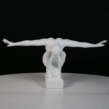 Decoração de mesa 20x16x41 cm resina/branca