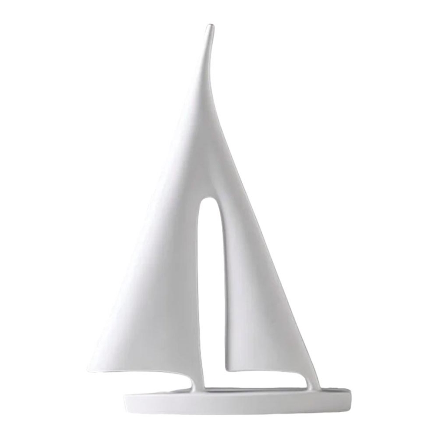 Decoração de mesa 28 cm resina/branca