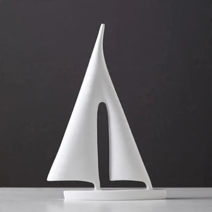 Decoração de mesa 28 cm resina/branca