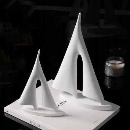 Decoração de mesa 28 cm resina/branca