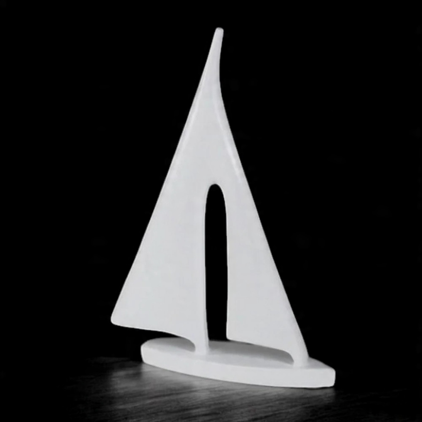 Decoração de mesa 28 cm resina/branca