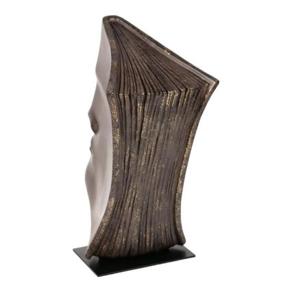 Decoração de mesa 29x25x17 cm, resina com acabamento em cobre