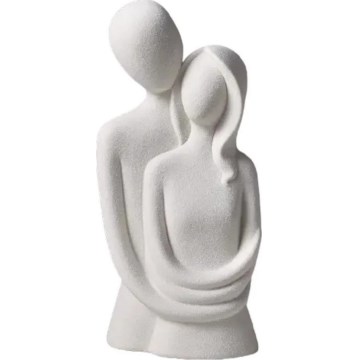 Decoração de mesa em cerâmica 20x9,5x7,5 cm cinzenta