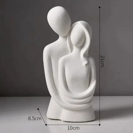 Decoração de mesa em cerâmica 20x9,5x7,5 cm cinzenta
