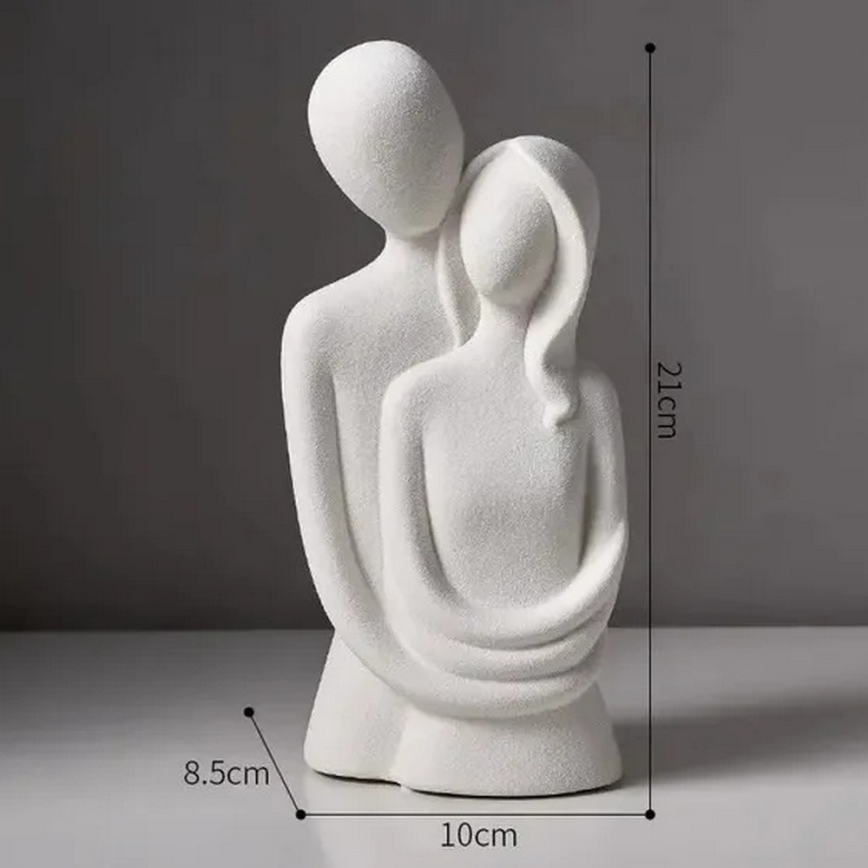 Decoração de mesa em cerâmica 20x9,5x7,5 cm cinzenta