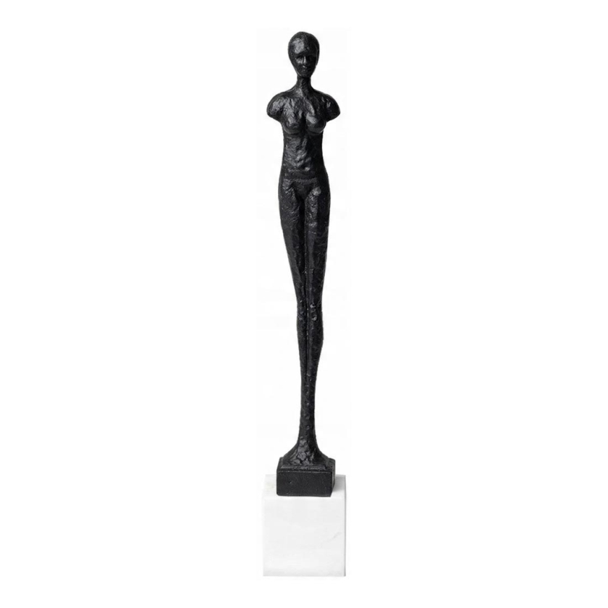 Decoração de mesa em metal, 43 cm, preta