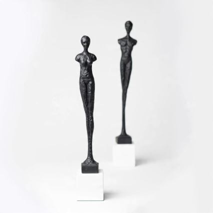 Decoração de mesa em metal, 43 cm, preta