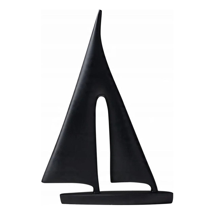 Decoração de mesa em resina, 28 cm — preta