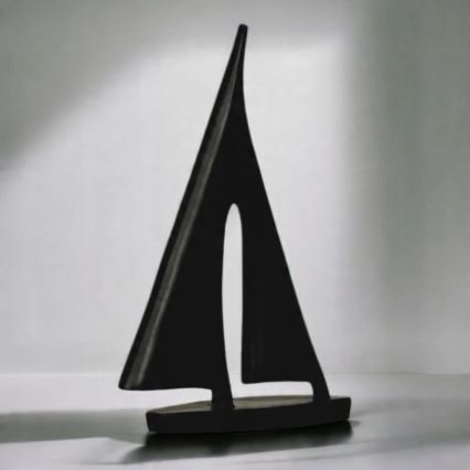 Decoração de mesa em resina, 28 cm — preta