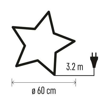 Decoração de Natal 1xE14/25W/230V d. 60 cm dourada