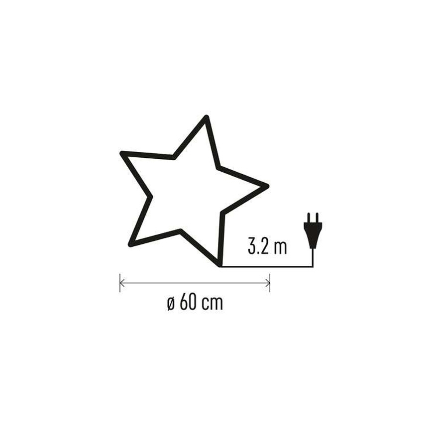 Decoração de Natal 1xE14/25W/230V d. 60 cm prateada