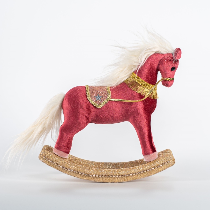 Decoração de Natal 31 cm Cavalo de baloiço