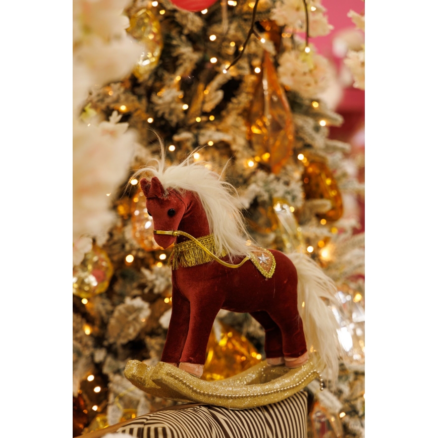 Decoração de Natal 31 cm Cavalo de baloiço