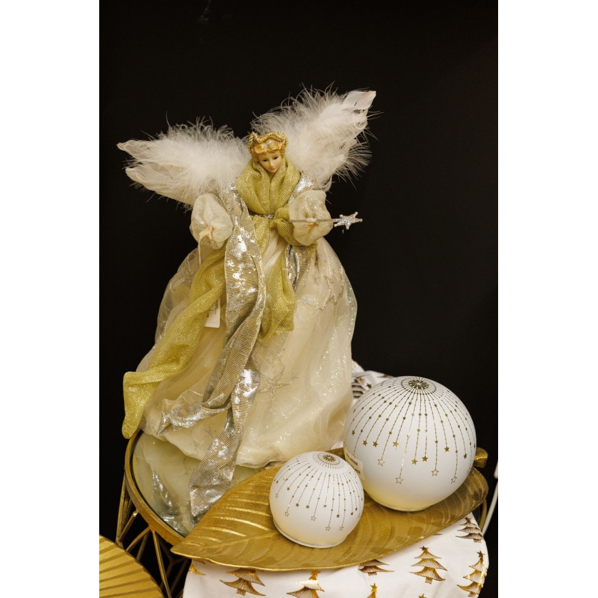 Decoração de Natal 41 cm anjo dourado