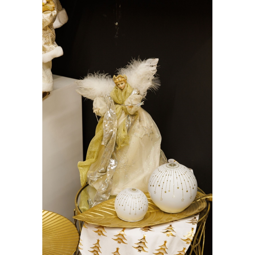 Decoração de Natal 41 cm anjo dourado