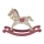 Decoração de Natal cavalo de baloiço de madeira