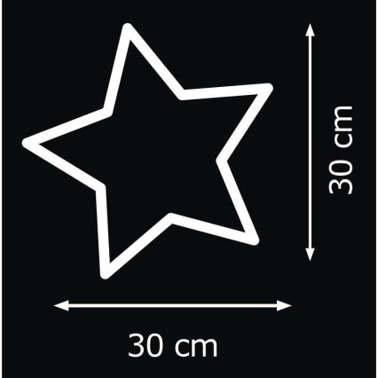 Decoração de Natal interior IP20 STAR 30xLED/3W/4,5V