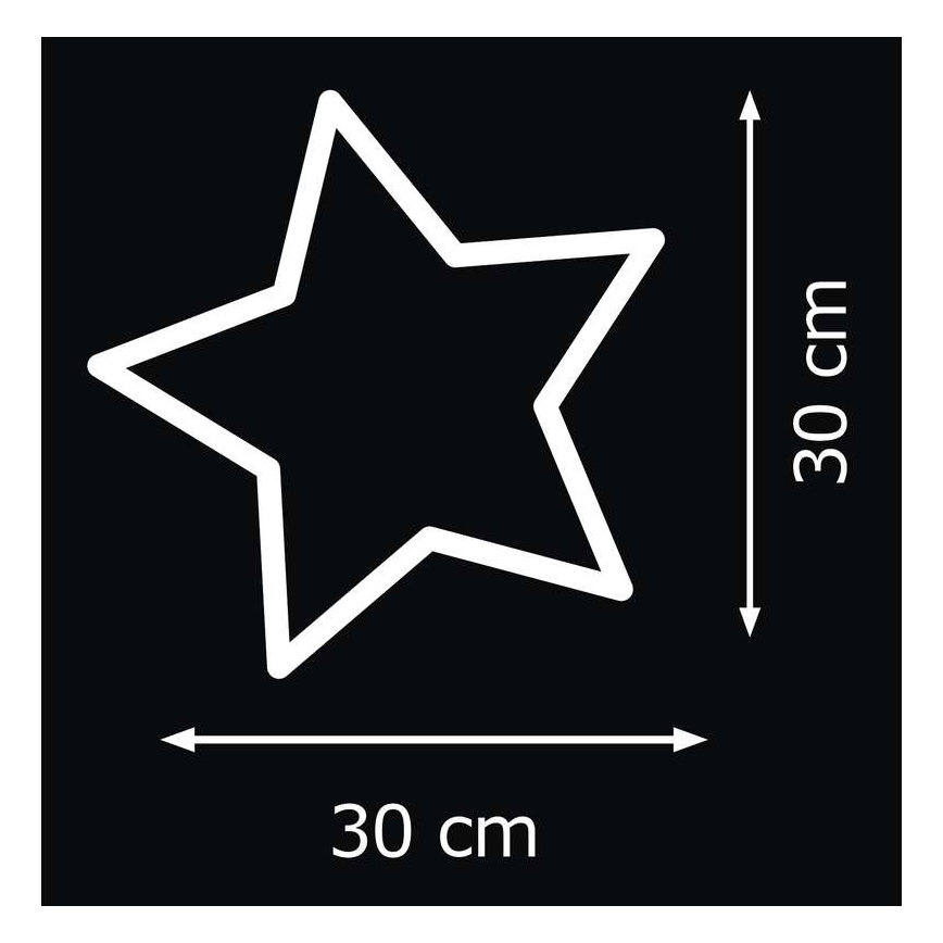 Decoração de Natal interior IP20 STAR 30xLED/3W/4,5V