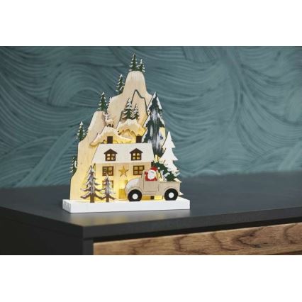 Decoração de Natal LED 10xLED/2xAA bege