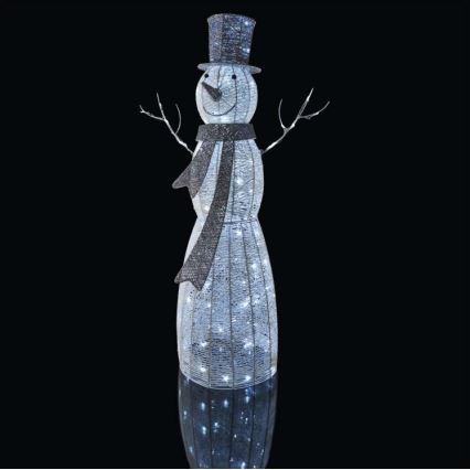 Decoração de Natal LED 120xLED/2,8W/230V 124 cm boneco de neve