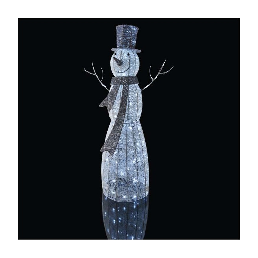 Decoração de Natal LED 120xLED/2,8W/230V 124 cm boneco de neve