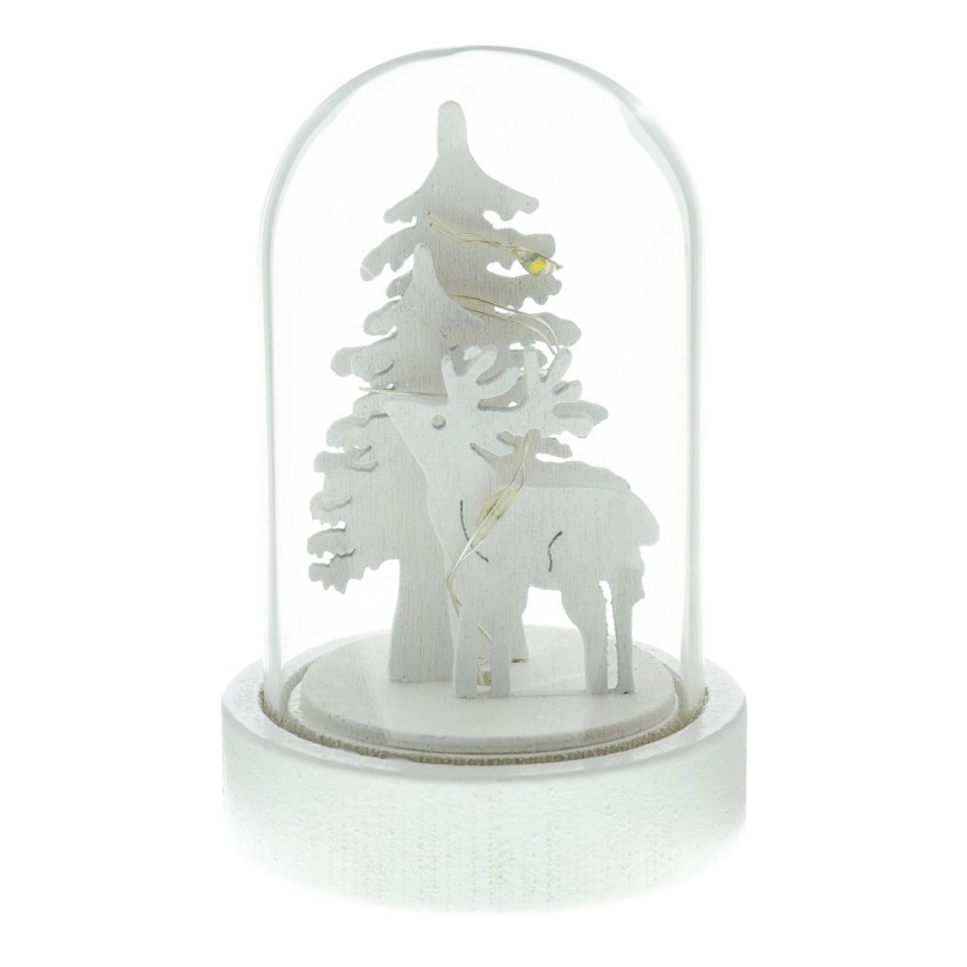 Decoração de Natal LED 1xLED/1xCR2032 branco quente