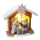 Decoração de Natal LED 1xLED/2xLR44 branco quente