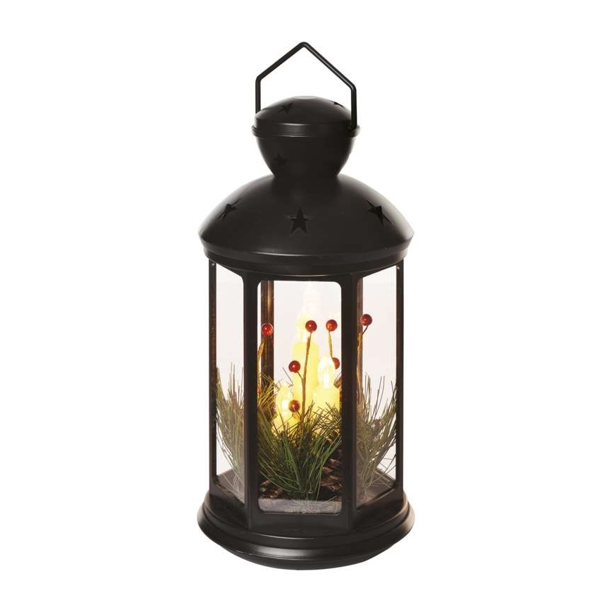 Decoração de Natal LED 1xLED/3xAAA preto