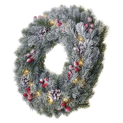 Decoração de Natal LED 20xLED/2xAA d. 38 cm