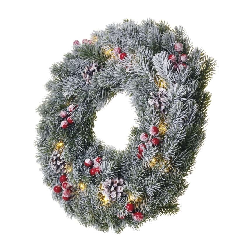 Decoração de Natal LED 20xLED/2xAA d. 38 cm