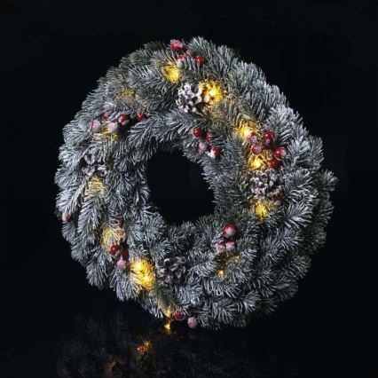 Decoração de Natal LED 20xLED/2xAA d. 38 cm