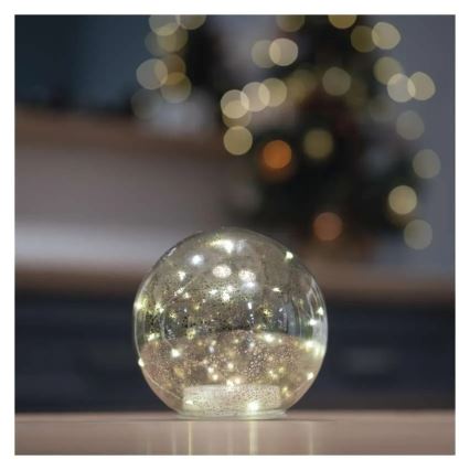 Decoração de Natal LED 20xLED/3xAA, esfera diâmetro 15 cm