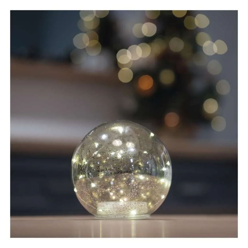 Decoração de Natal LED 20xLED/3xAA, esfera diâmetro 15 cm