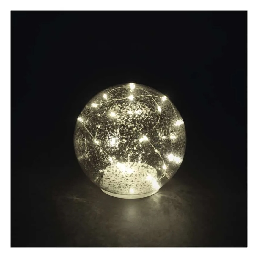 Decoração de Natal LED 20xLED/3xAA, esfera diâmetro 15 cm