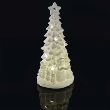 Decoração de Natal LED/2xAA, árvore de Natal, branco quente