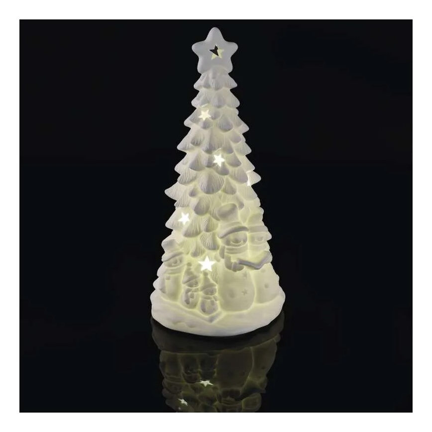 Decoração de Natal LED/2xAA, árvore de Natal, branco quente