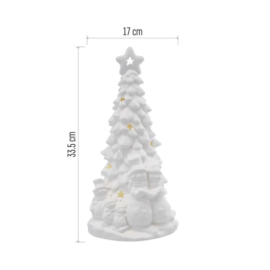 Decoração de Natal LED/2xAA, árvore de Natal, branco quente