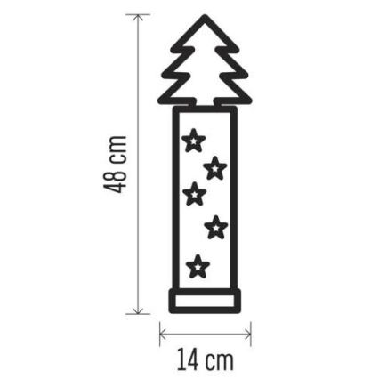 Decoração de Natal LED 5xLED/2xAA árvore