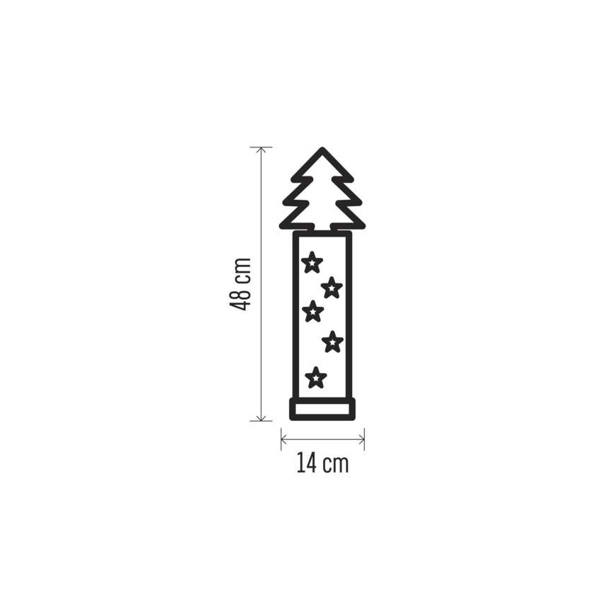 Decoração de Natal LED 5xLED/2xAA árvore
