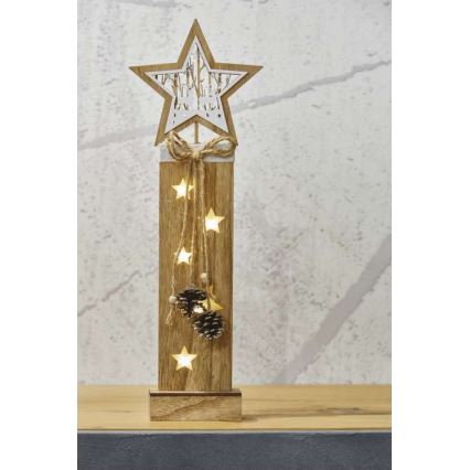 Decoração de Natal LED 5xLED/2xAA estrela