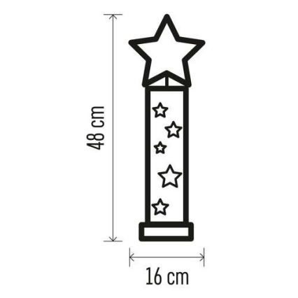 Decoração de Natal LED 5xLED/2xAA estrela