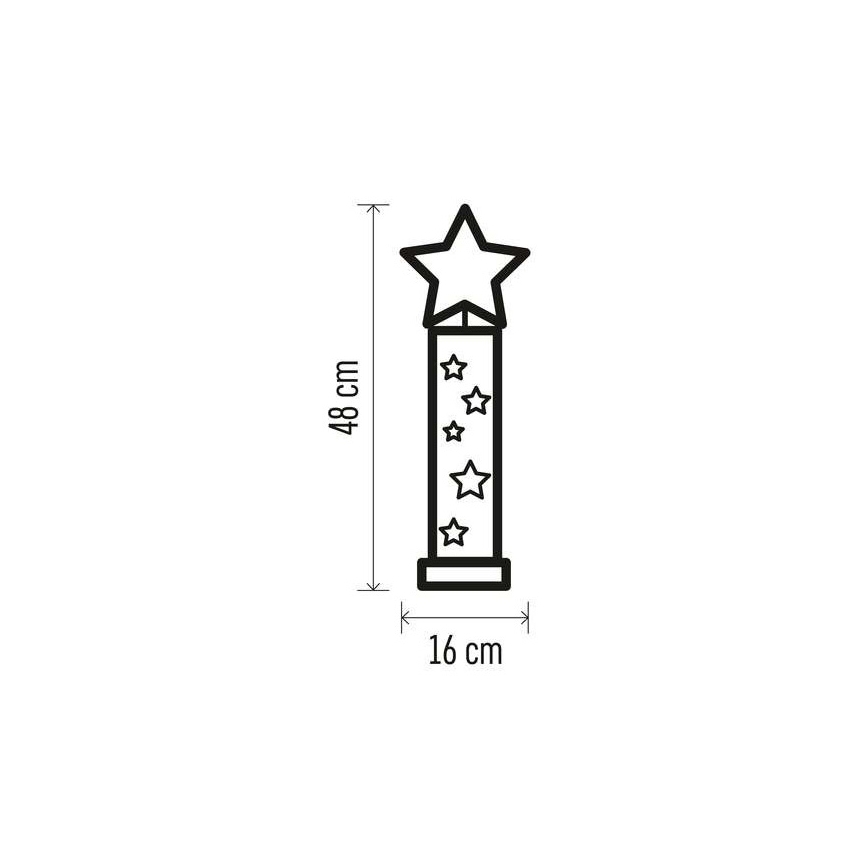 Decoração de Natal LED 5xLED/2xAA estrela