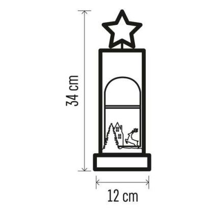 Decoração de Natal LED 5xLED/2xAA estrela